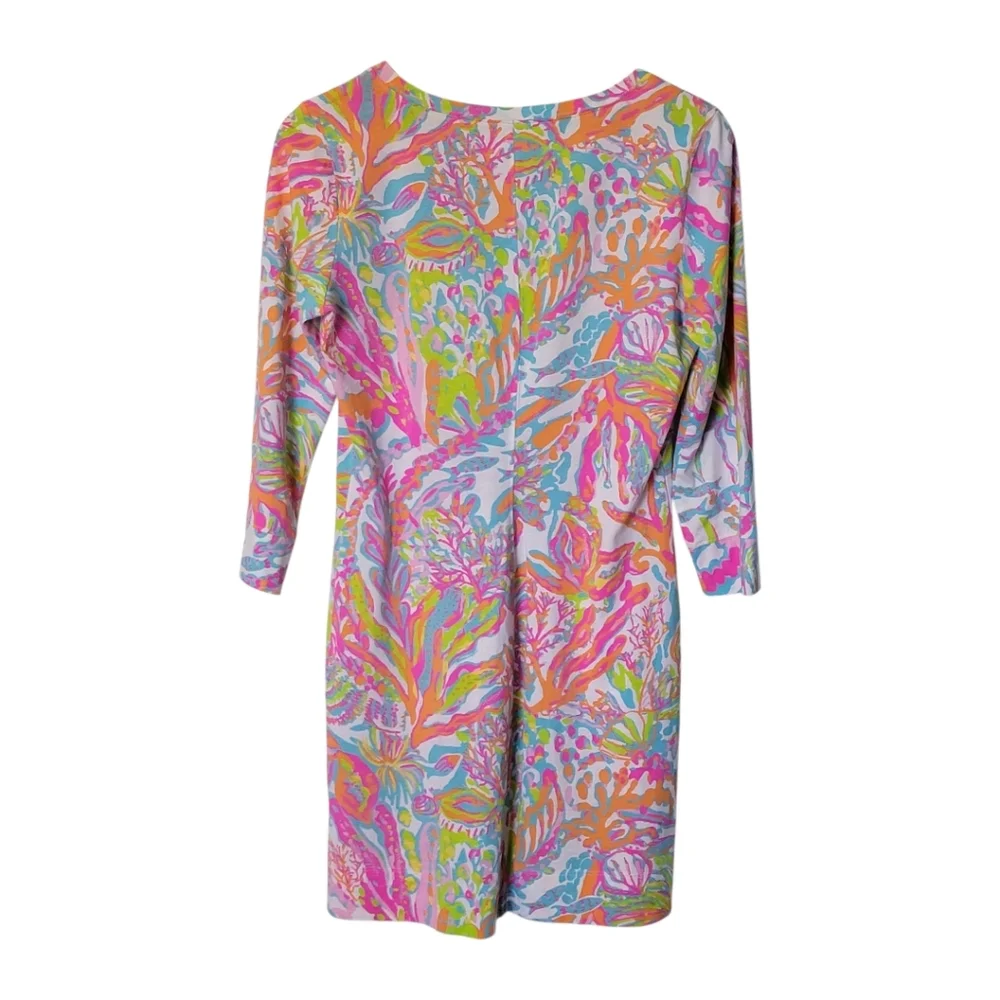 Lilly Pulitzer Christie Scuba to Cuba V-Neck 100%‎ Pima Cotton Dress Size Medium